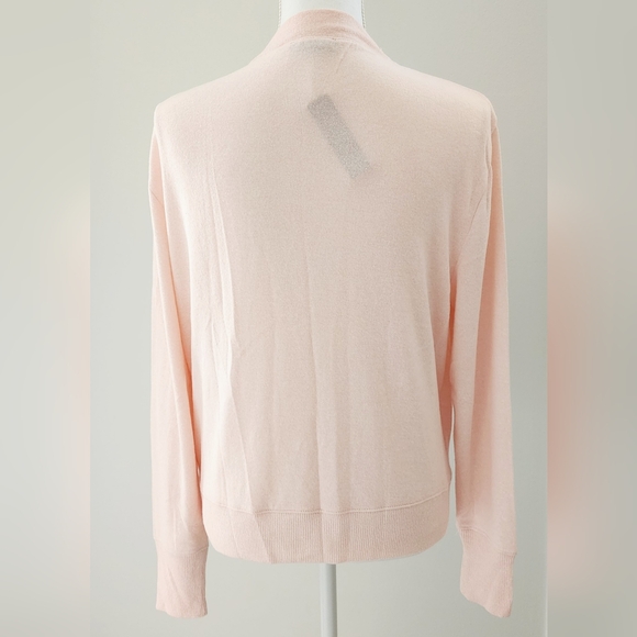 J. Crew Faux Wrap Sweater Soft Baby Pink NWT - Picture 3 of 5